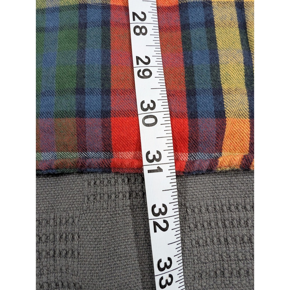 LL Bean Mens Slightly Fitted Flannel Shirt Large Plaid Cotton Button Down 298167 - Picture 6 of 7